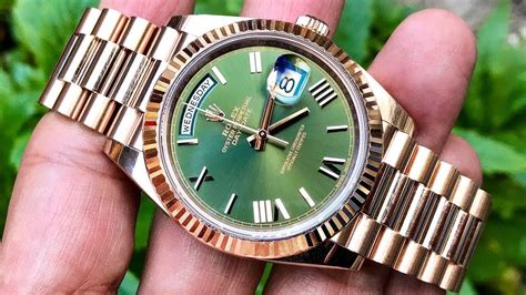 green dial rolex presidential